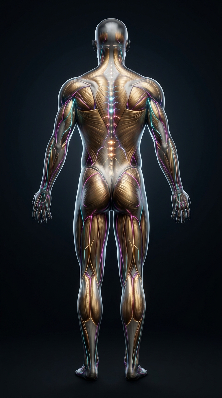 5D Gerçekçi İnsan Anatomisi ve Kas Stres Haritası